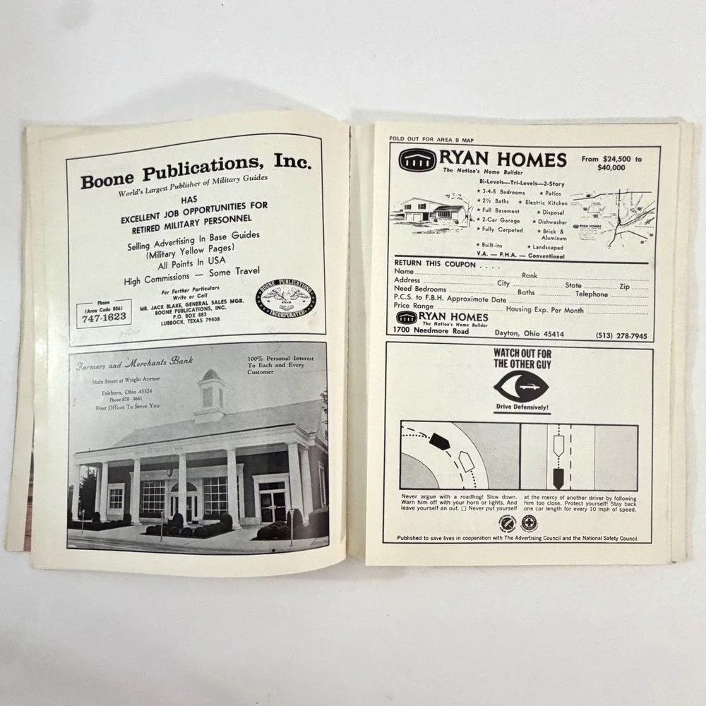 1972 Wright-Patterson AFB 25th Anniversary Directory Guide USAF Dayton Ohio VTG